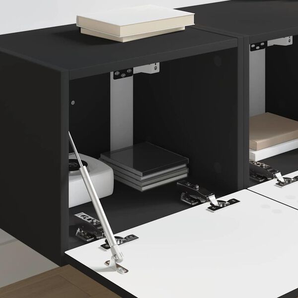 vidaXL TV n&aacute;stenn&aacute; skriňa N&aacute;stenn&yacute; 2 pcs Čierna 60 x 31 x 29,5 cm