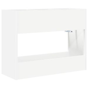 vidaXL Stojan na slnečn&iacute;k Biela 65 x 24 x 50 cm Kompozitn&eacute; drevo