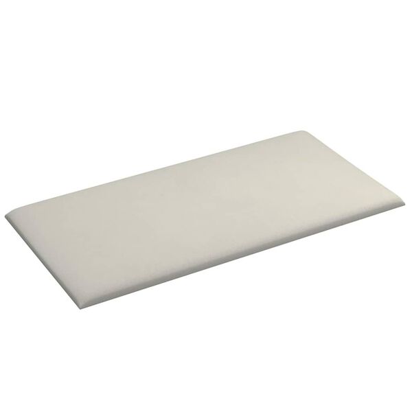 vidaXL Nástenné panely 12 ks krémové 30x15 cm zamat 0,54 m²