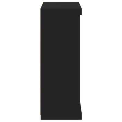 vidaXL Komoda s LED svetlami čierna 60,5x37x100 cm