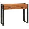 vidaXL P&iacute;sac&iacute; st&ocirc;l s 2 z&aacute;suvkami 100x40x75 cm, t&iacute;kov&eacute; drevo