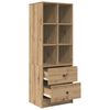 vidaXL Highboard so z&aacute;suvkou Remeseln&yacute; dub 45,5 x 34 x 127 cm