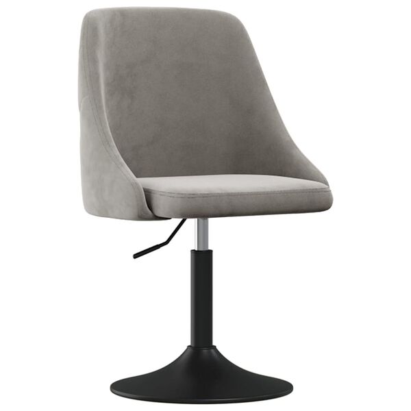 vidaXL Otočn&eacute; jed&aacute;lensk&eacute; stoličky 2 ks bledosiv&eacute; zamatov&eacute;