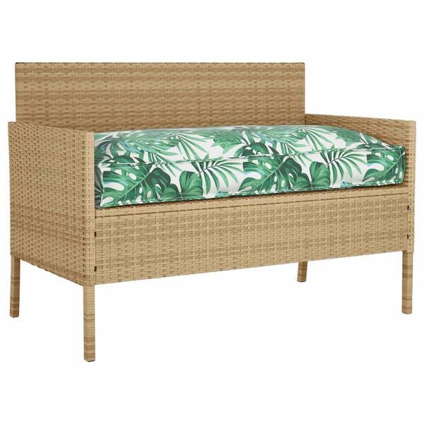 vidaXL Podložka List Vzor listov 120 x 60 x 12 cm Oxfordsk&aacute; l&aacute;tka