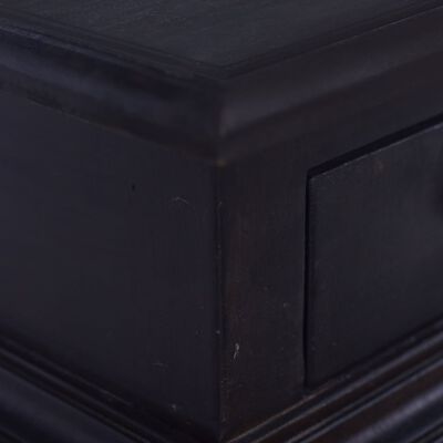 vidaXL Nočný stolík bledá čierna káva 35x30x60cm mahagónový masív