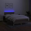 vidaXL Boxspring posteľ s matracom a LED sivohned&aacute; 120x190 cm l&aacute;tka