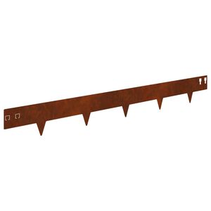 vidaXL Obrubn&iacute;k tr&aacute;vnika 10 ks 100 x 12 cm Oceľ Hrdzav&yacute;