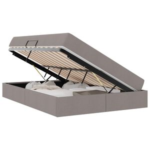 vidaXL Postel s &uacute;ložn&yacute;m prostorem a matrac&iacute; Sivohned&aacute; 140 x 190 cm