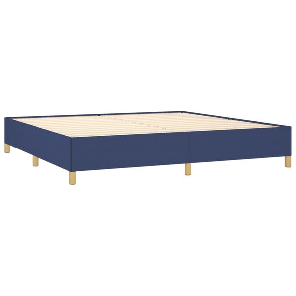 vidaXL Boxspring posteľ s matracom modr&aacute; 200x200 cm l&aacute;tka