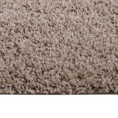 vidaXL Chlpatý koberec s vysokým vlasom béžový 140x200 cm