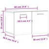vidaXL Nástenná skrinka, sivá sonoma 60x36,5x35 cm, kompozitné drevo