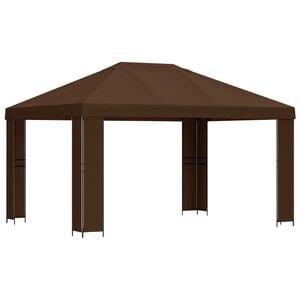 vidaXL Alt&aacute;nok 4 &times; 3 m Hned&aacute; Polyester a oceľ 190 gsm