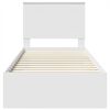 vidaXL R&aacute;m postele s čelnou doskou Biela 90 x 190 cm Kompozitn&eacute; drevo