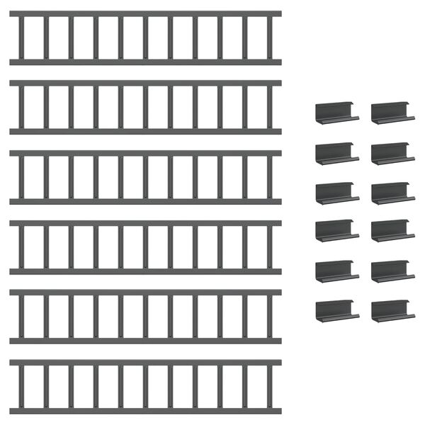 vidaXL Str&aacute;žca snehu na streche Antracit 600 x 2,5 x 20 cm Oceľ
