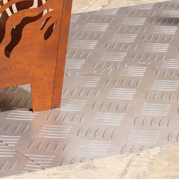 vidaXL Schodov&yacute; ro&scaron;t Obdĺžnikov&yacute; 4 pcs Strieborn&aacute; 80 x 40 cm Hlin&iacute;k