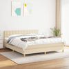 vidaXL Posteľn&yacute; r&aacute;m boxspring s matracom kr&eacute;mov&yacute; 160x200 cm l&aacute;tka