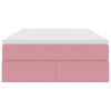vidaXL Postel s &uacute;ložn&yacute;m prostorem a matrac&iacute; Ružov&aacute; 120 x 200 cm Zamat