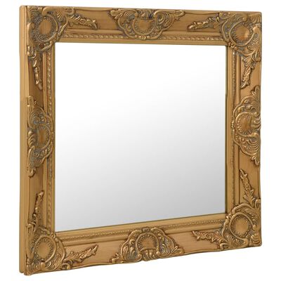 vidaXL Nástenné zrkadlo v barokovom štýle 50x50 cm zlaté