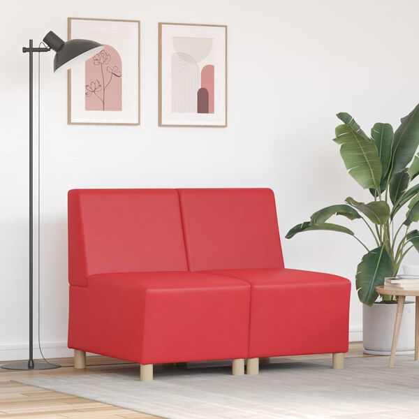 vidaXL Bezr&uacute;čkov&aacute; modul&aacute;rna sofa jednotka 2 pcs Červen&aacute;