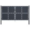 vidaXL Z&aacute;hradn&aacute; br&aacute;na z ocele 300x125 cm antracitov&aacute;