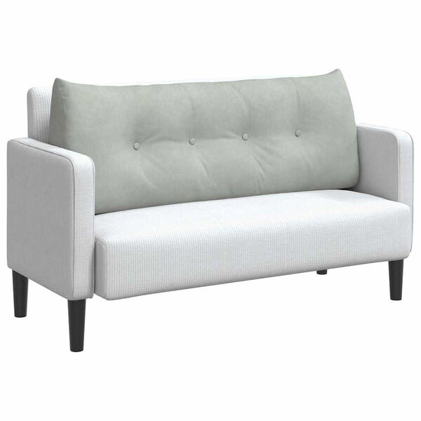 vidaXL Podu&scaron;ka na chrb&aacute;t Svetlosiv&aacute; 120 x 24 x 50 cm Zamat