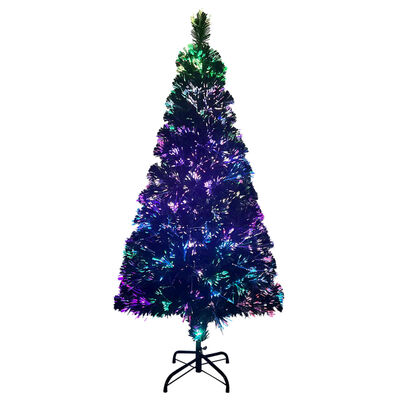 vidaXL Umelý vianočný stromček+stojan, zelený 150 cm, optické vlákno