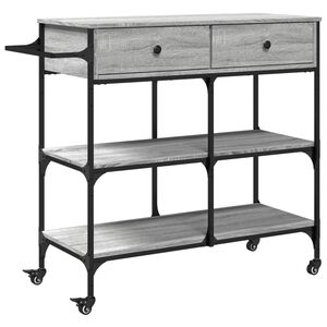 vidaXL Kuchynsk&yacute; voz&iacute;k siv&yacute; sonoma 105x42x95 cm kompozitn&eacute; drevo