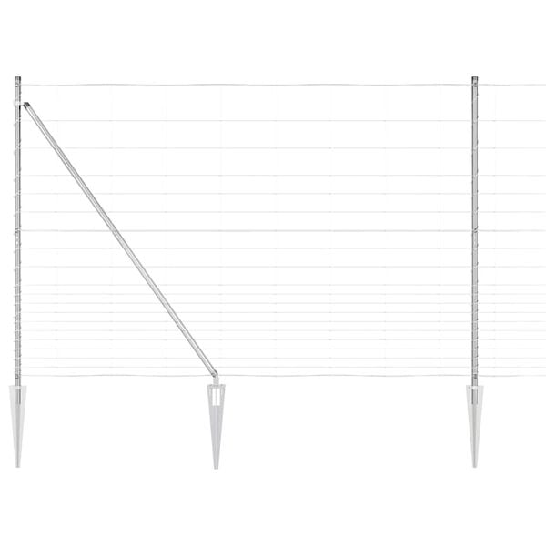 vidaXL Stĺp na plot. Zinkovaný 25 x 1,6 m Oceľ