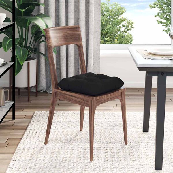 vidaXL Vank&uacute;&scaron;e na sedenie 4 pcs Čierna 45 x 45 cm Mikrovl&aacute;kno