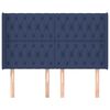 vidaXL Čelo postele so z&aacute;hybmi modr&yacute; 163x16x118/128 cm l&aacute;tka