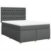 vidaXL Boxspring posteľ s matracom tmavosiv&aacute; 160x200 cm l&aacute;tka