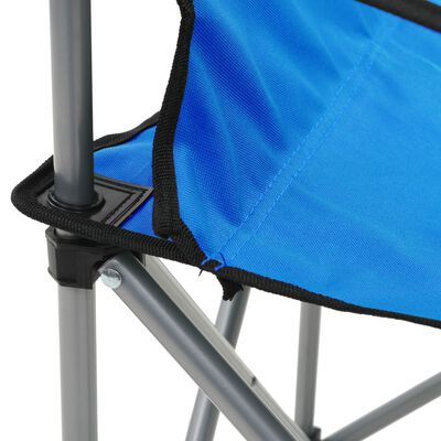 vidaXL 3-dielna súprava kempingového stola a stoličiek modrá