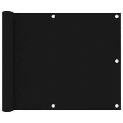 vidaXL Balkónová markíza, čierna 75x400 cm, oxfordská látka