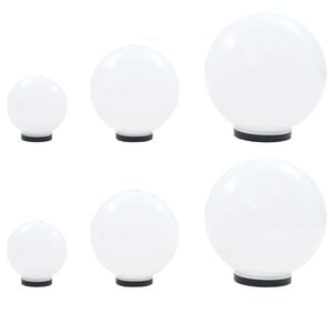 vidaXL Sada LED l&aacute;mp v tvare gule 6 ks 20/30/40 cm PMMA
