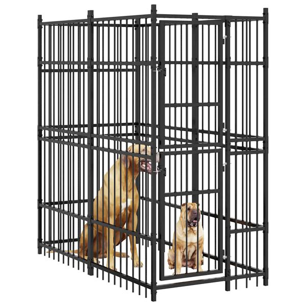 vidaXL Vonkaj&scaron;ia voli&eacute;ra pre psy oceľov&aacute; 1,84 m&sup2;