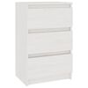 vidaXL Nočn&yacute; stol&iacute;k biely 40x29,5x64 cm borovicov&yacute; mas&iacute;v