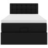 vidaXL Osmanský rám postele s matracom čierna 100x200 cm umelá koža