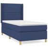 vidaXL Posteľn&yacute; r&aacute;m boxspring s matracom modr&yacute; 90x190 cm l&aacute;tka