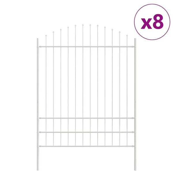 vidaXL Z&aacute;hradn&yacute; plot 8 pcs Biela 170 x 225 cm