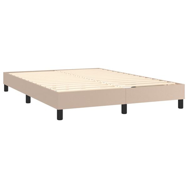 vidaXL Boxspring posteľ s matracom kapuč&iacute;nov&aacute; 140x200 cm umel&aacute; koža