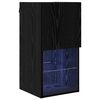 vidaXL N&aacute;stenn&yacute; TV kabinet s LED N&aacute;stenn&yacute; Čierny dub 30,5 x 30 x 60 cm