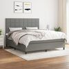 vidaXL Boxspring posteľ s matracom tmavosiv&aacute; 160x200 cm l&aacute;tka