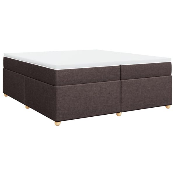 vidaXL Boxspring posteľ s matracom tmavohned&aacute; 200x200 cm l&aacute;tka