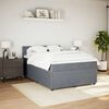 vidaXL Posteľn&yacute; r&aacute;m boxspring s matracom tmavosiv&yacute; 140x200 cm zamat