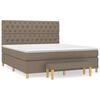 vidaXL Posteľn&yacute; r&aacute;m boxspring s matracom sivohned 160x200 cm l&aacute;tka