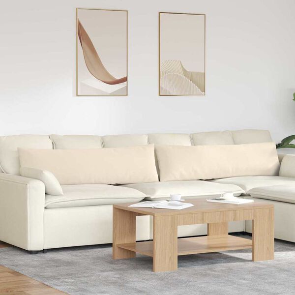 vidaXL Vank&uacute;&scaron;e na pohovku 2 pcs B&eacute;žov&aacute; 145 x 40 cm l&aacute;tka