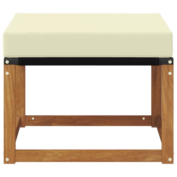 vidaXL Vonkaj&scaron;&iacute; taburet Mas&iacute;vne ak&aacute;ciov&eacute; drevo a Textilene l&aacute;tka