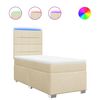 vidaXL Boxspring posteľ s matracom kr&eacute;mov&aacute; 100x200 cm l&aacute;tka