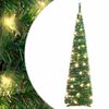 vidaXL Umel&yacute; vianočn&yacute; stromček vyskakovac&iacute; 50 LED zelen&yacute; 120 cm