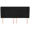 vidaXL Čelo postele so z&aacute;hybmi čierne 183x23x118/128 cm zamat